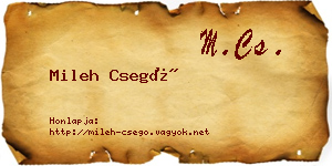 Mileh Csegő névjegykártya